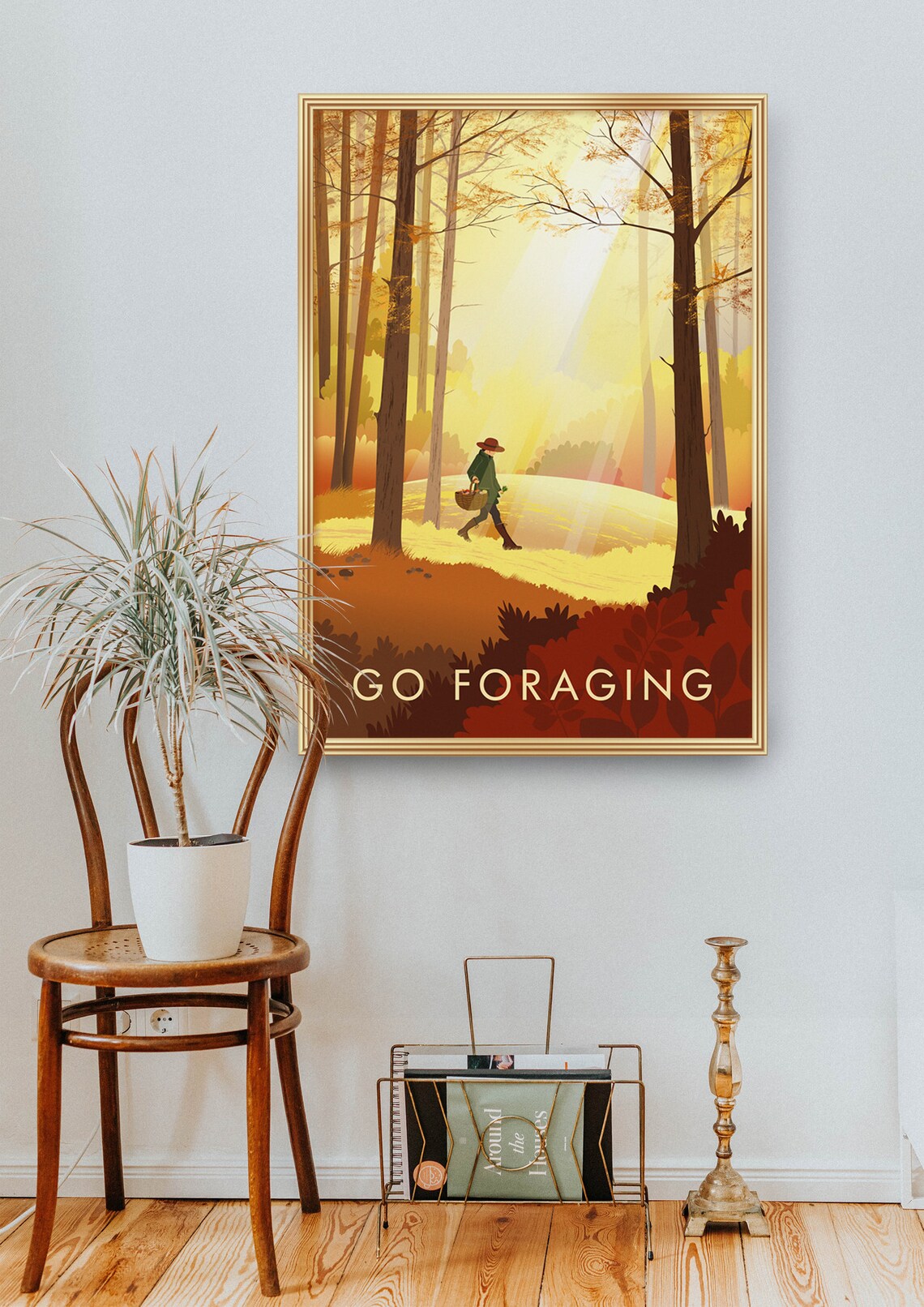 Go Foraging Art Print, Outdoor Activity Poster - Image 2