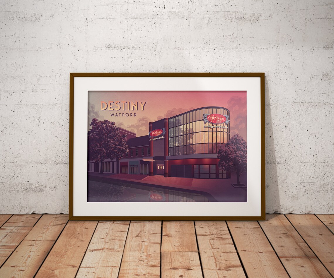 Destiny Nightclub Dusk Vintage Watford Music Venue Building Poster - Image 4