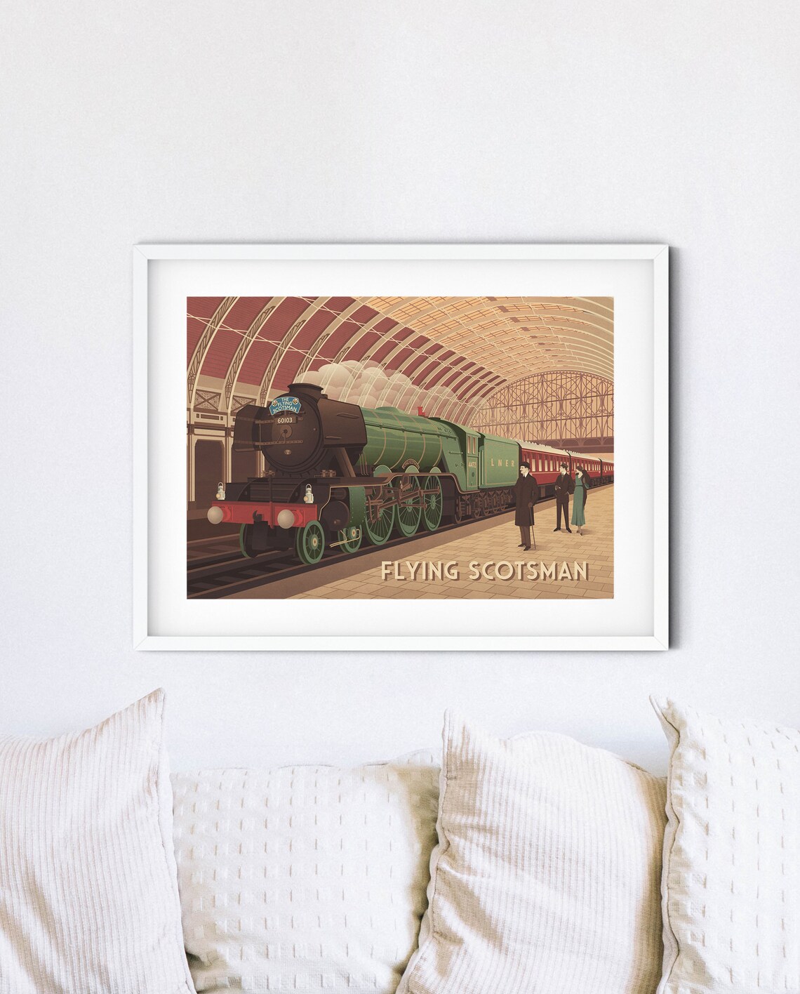 Flying Scotsman Vintage Railway Travel Poster Print - Image 4