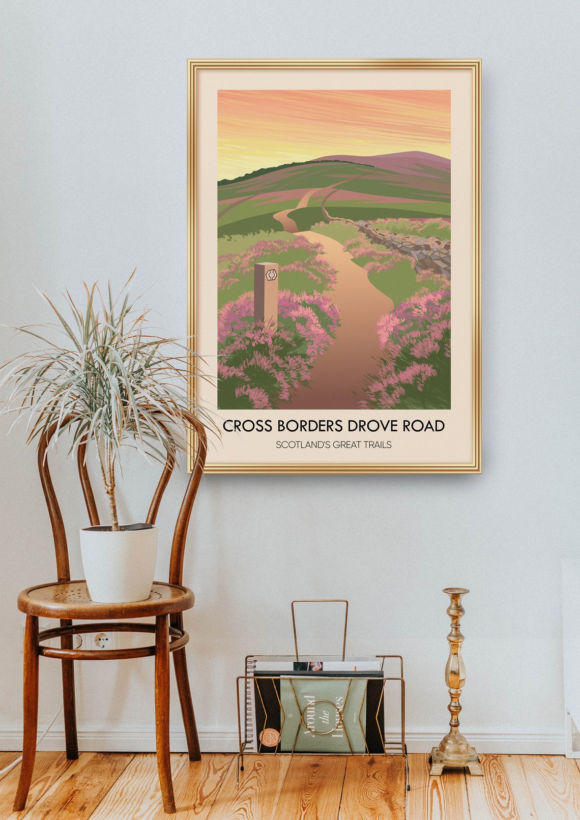 Cross Borders Drove Road Scotland Great Trails Hiking Travel Poster - Image 2