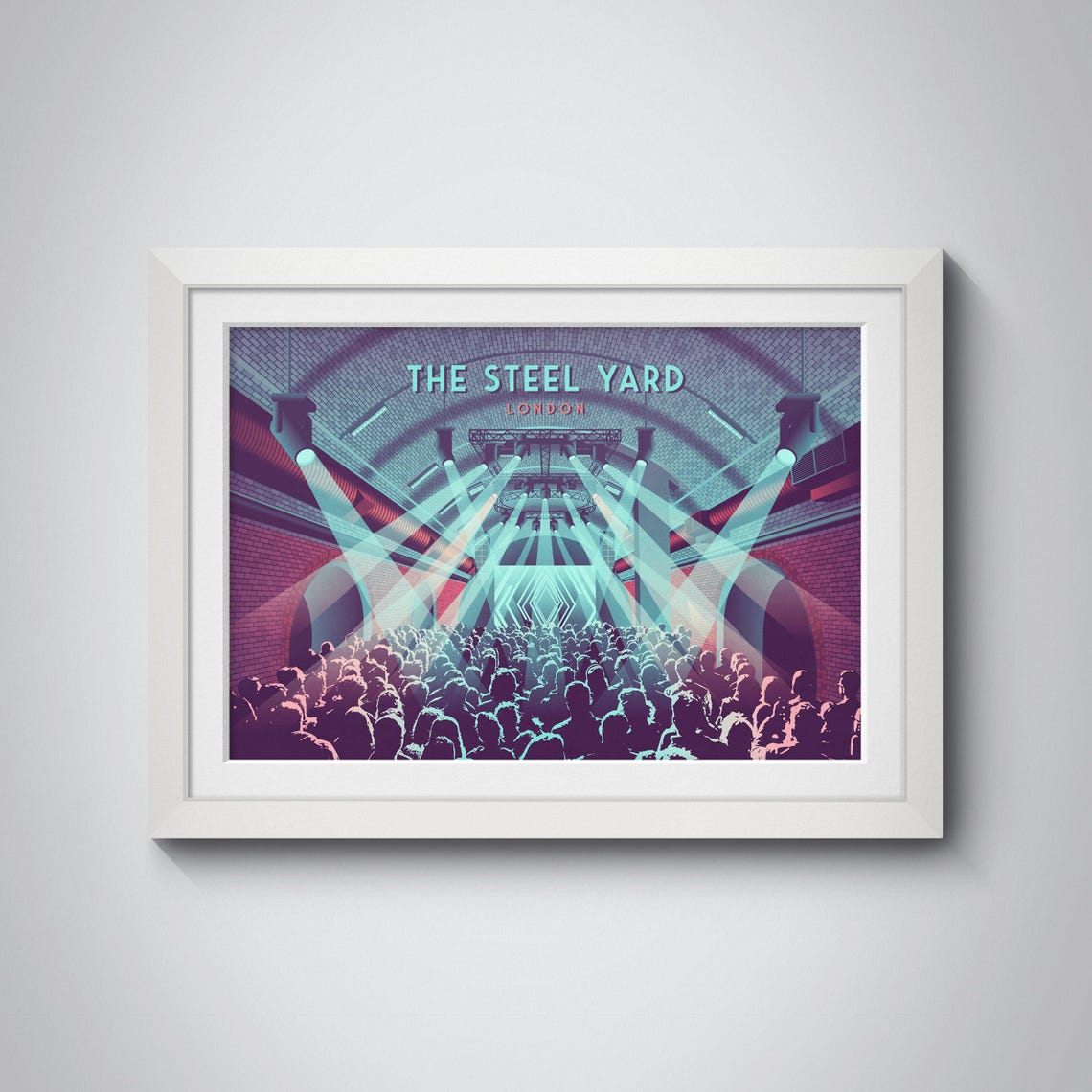 The Steel Yard London Poster Nightclub Wall Art London Travel Print Clubbing Artwork East London Art Framed Print Architecture Print - Image 4