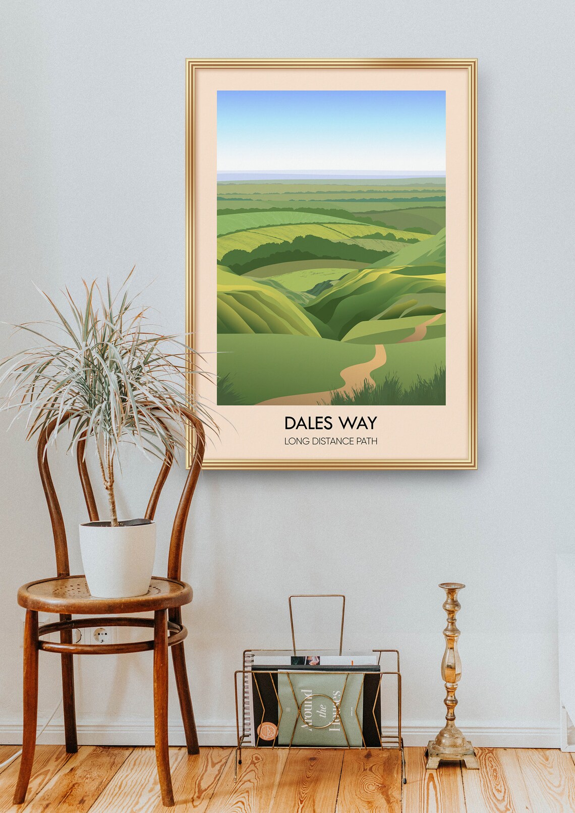 Dales Way Long Distance Path Rolling Green Hills Hiking Trail Travel Poster - Image 2