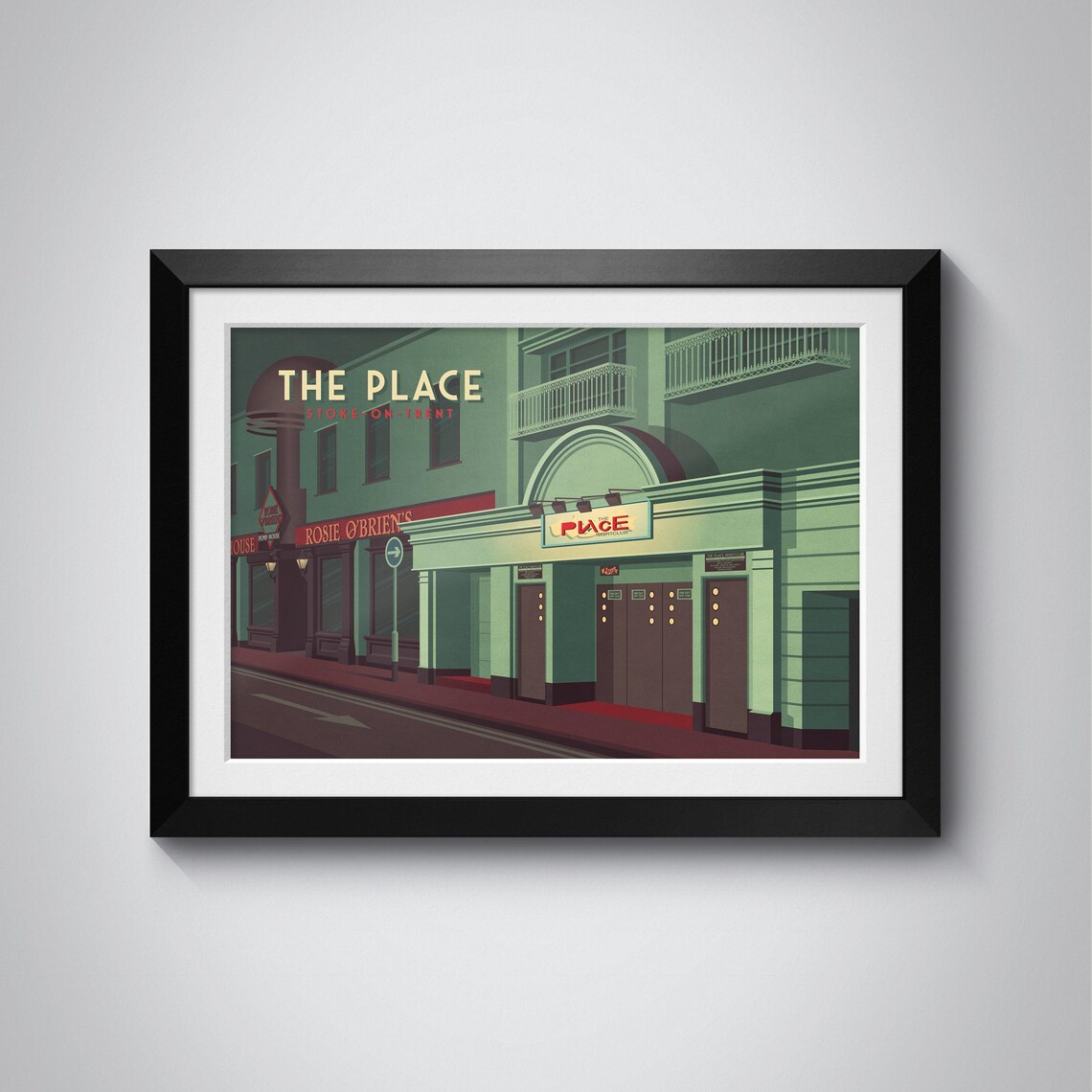 The Place Stoke-On-Trent Travel Poster Art Print