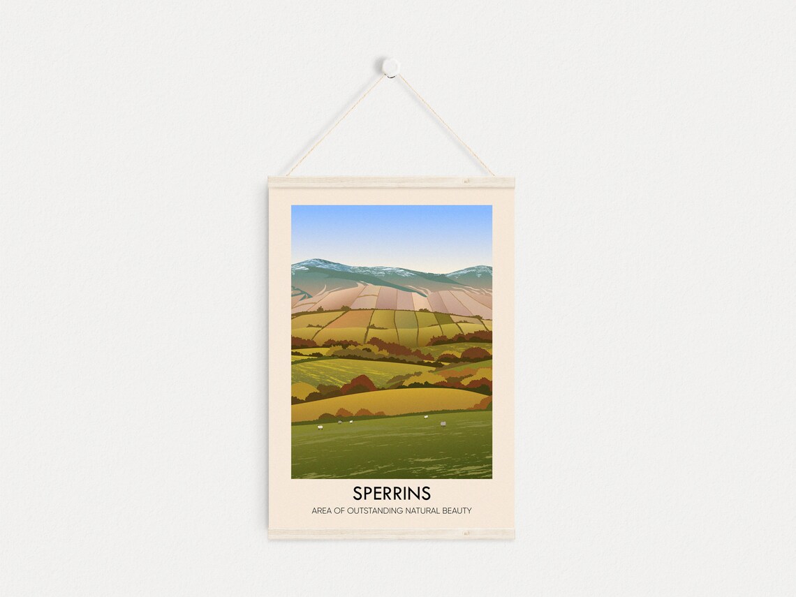 Sperrins AONB Travel Poster, Northern Ireland Print - Image 4