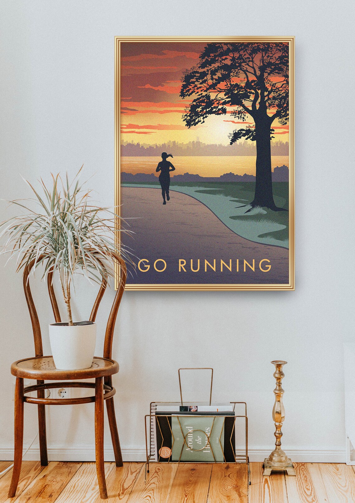 Go Running Travel Poster, Retro Outdoor Hobby Art - Image 2