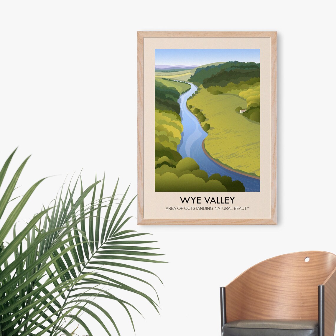 Wye Valley AONB Vintage Travel Poster Art Print - Image 3