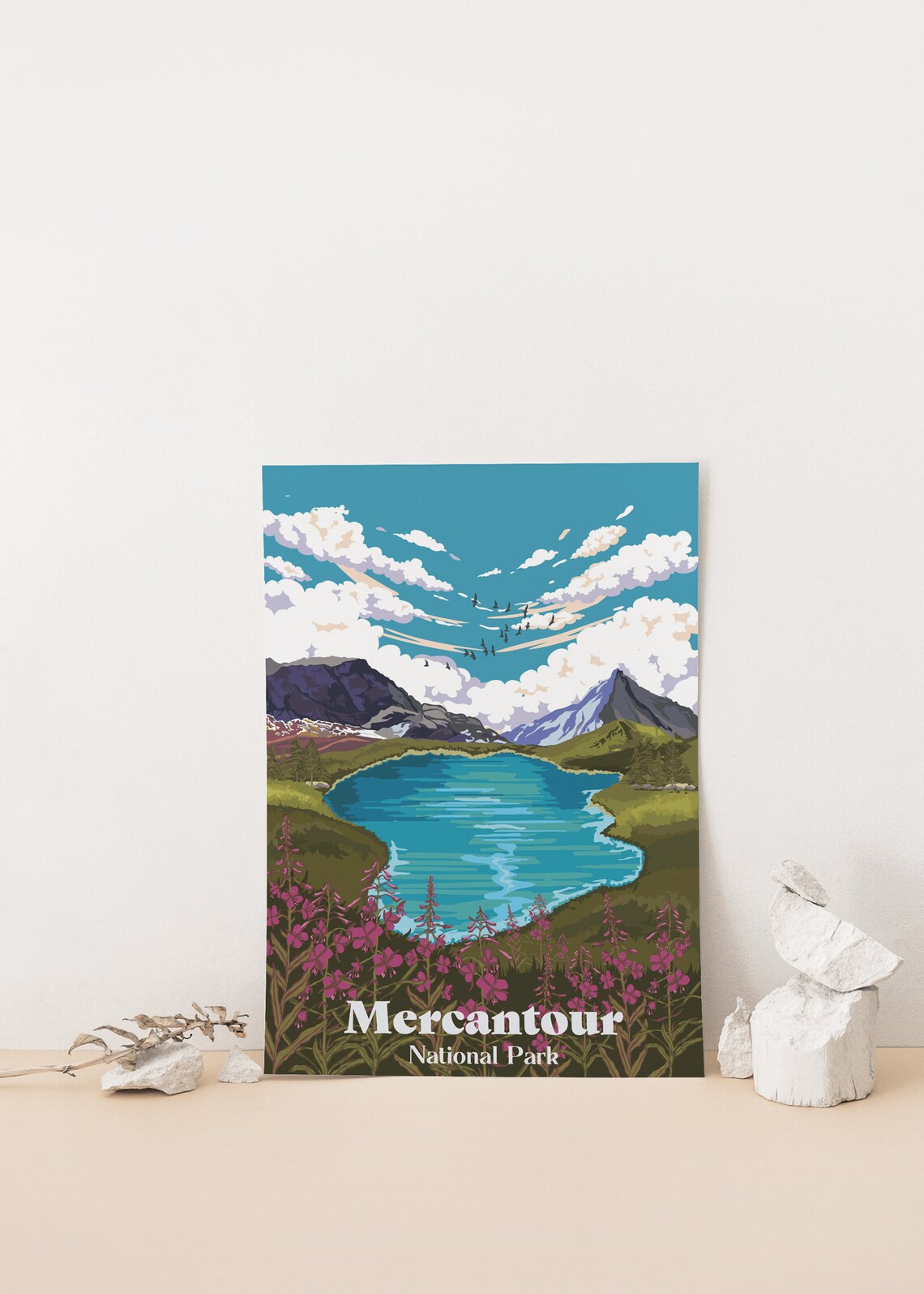 Mercantour National Park Alpine Lake Wildflowers France Poster - Image 4