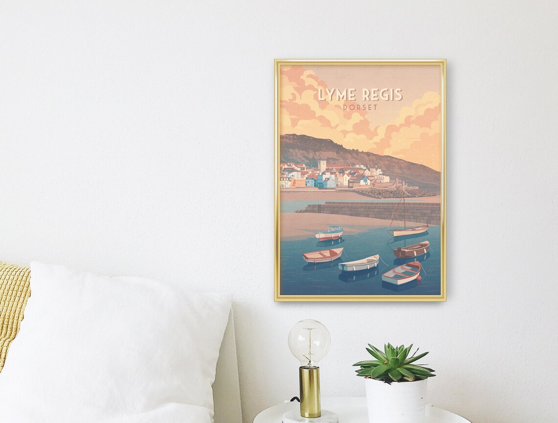 Lyme Regis Vintage Travel Poster, West Dorset Print - Image 3