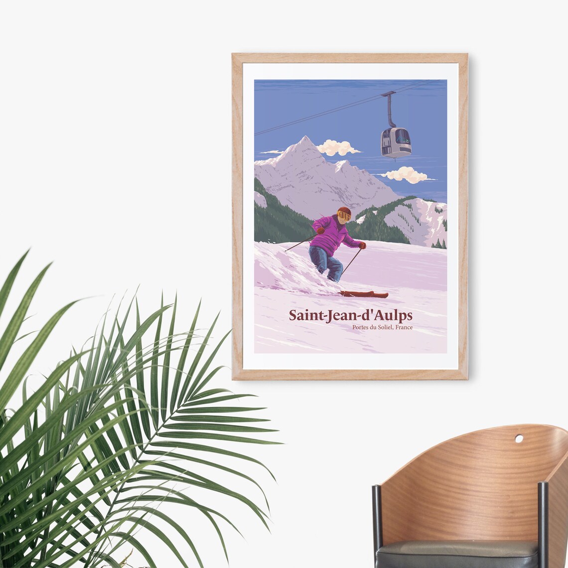 Saint Jean Daulps Vintage Travel Poster, French Alps - Image 3