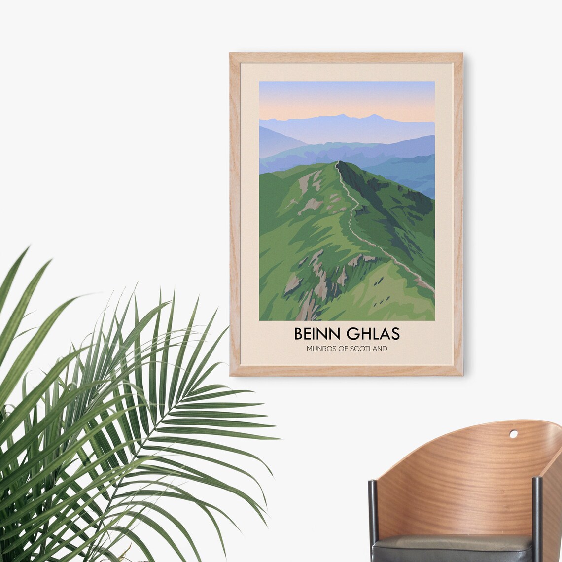 Beinn Ghlas Vintage Travel Poster, Scottish Highlands - Image 3