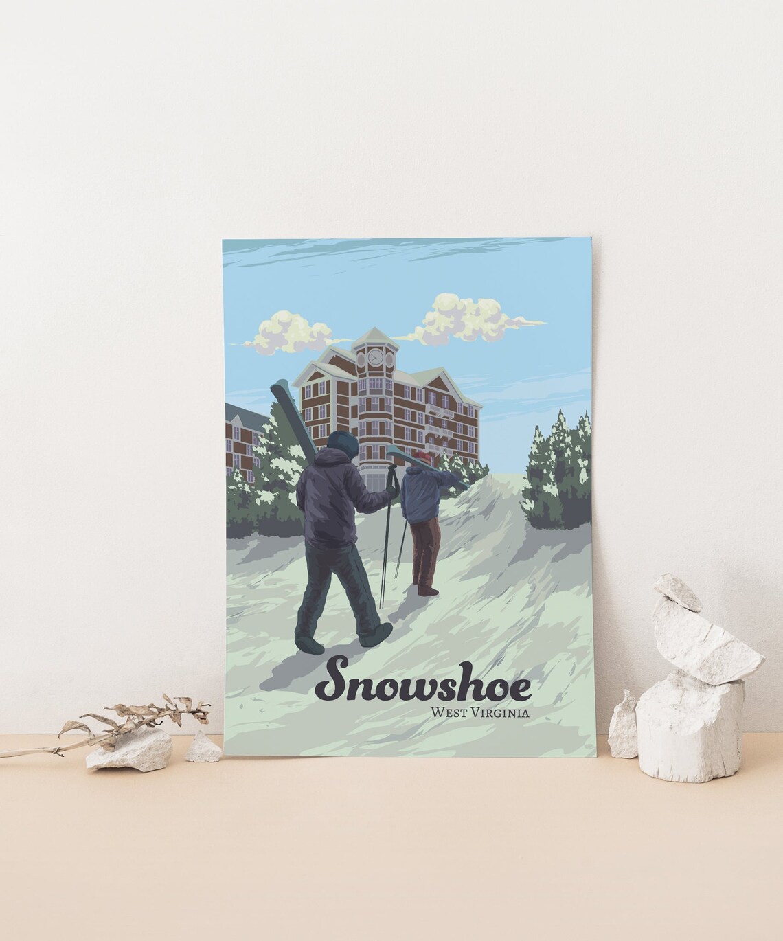 Snowshoe West Virginia Vintage Travel Poster, Ski Area - Image 4