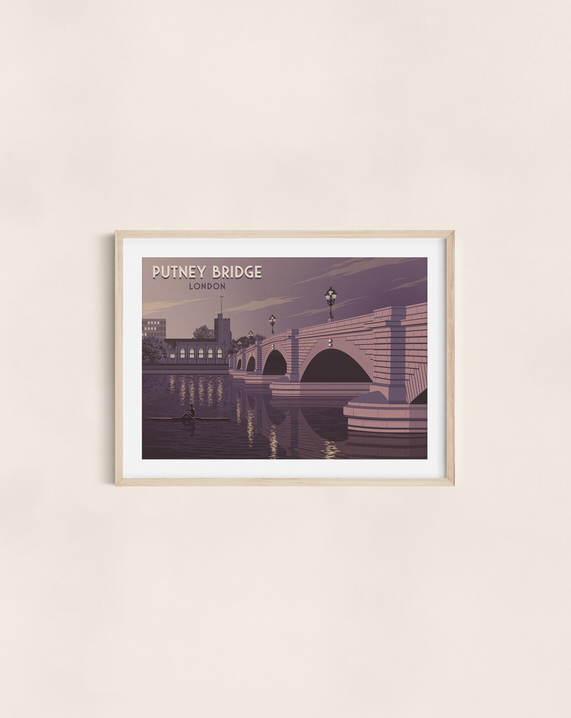 Putney Bridge London Travel Poster, River Thames - Image 3