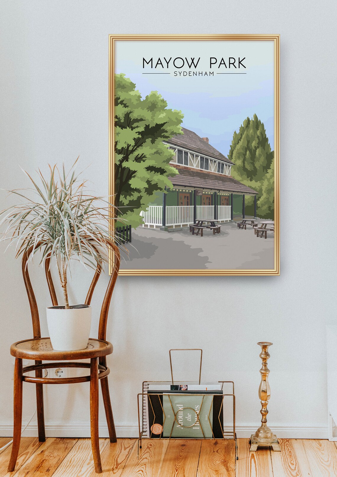 Mayow Park Sydenham South London Park Cafe Vintage Travel Poster - Image 3