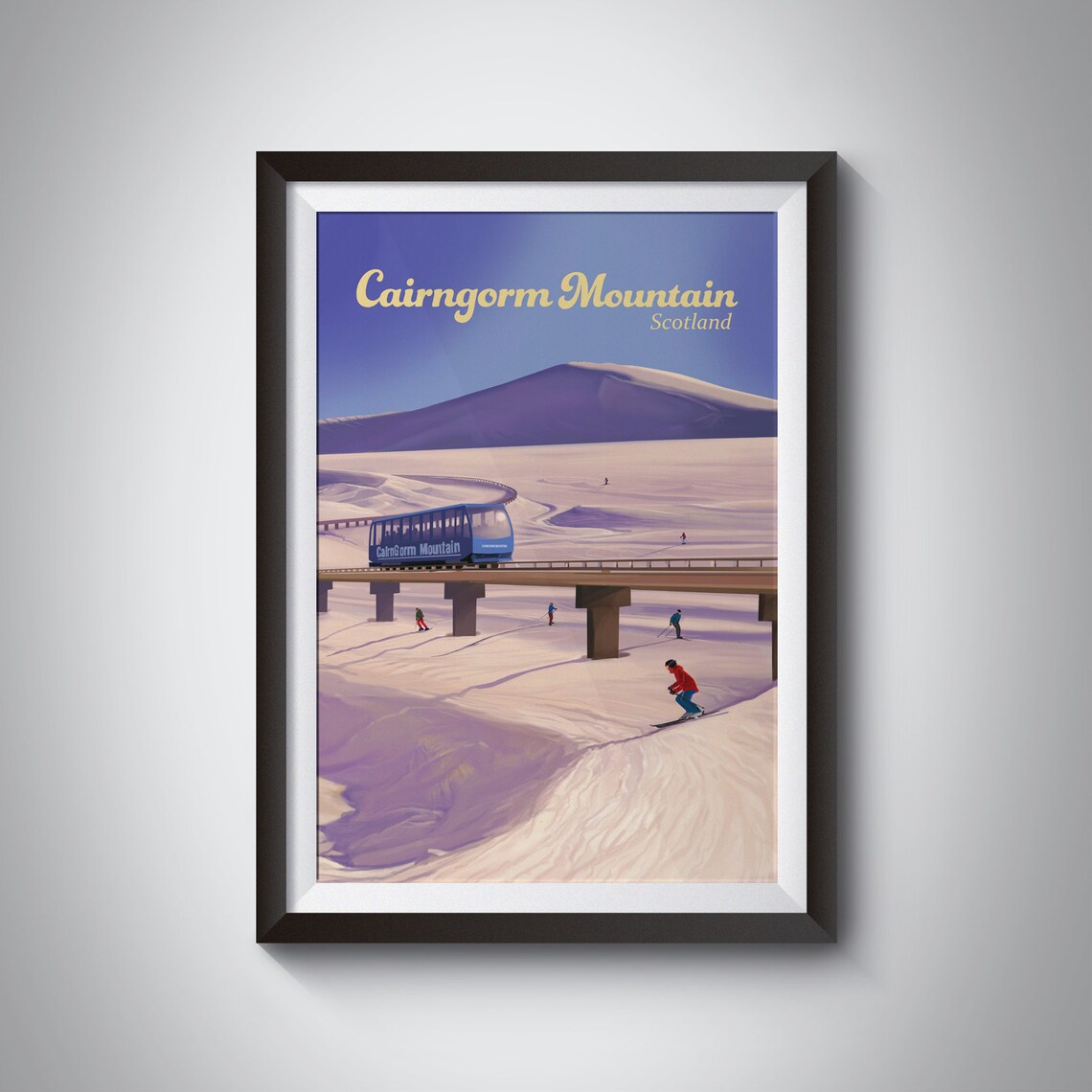 Cairngorm Mountain Scotland Travel Poster, Highlands