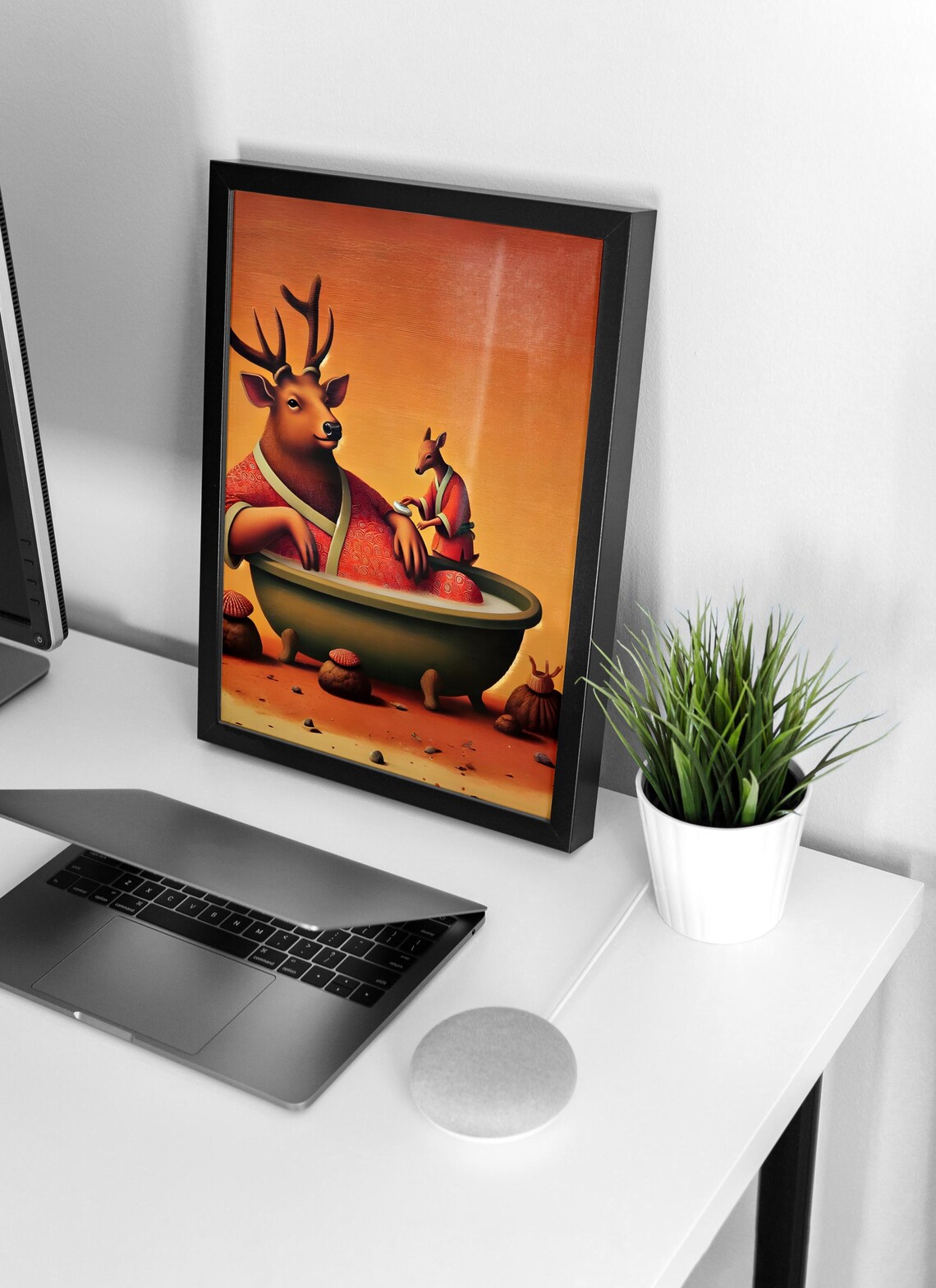 Deer Spa Animal Life Poster Print - Image 4