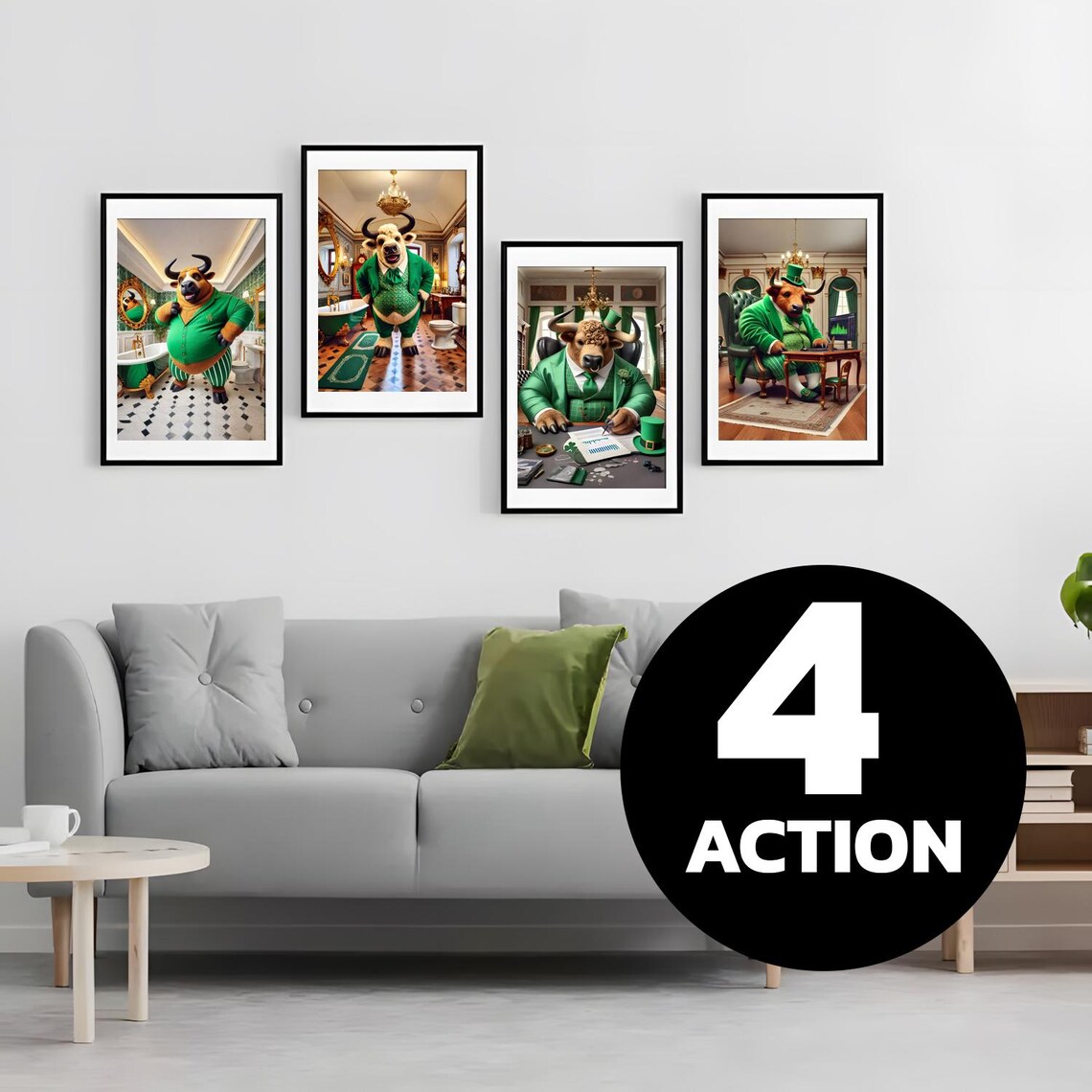 Bull Patrick Collection Animal Life Poster Print