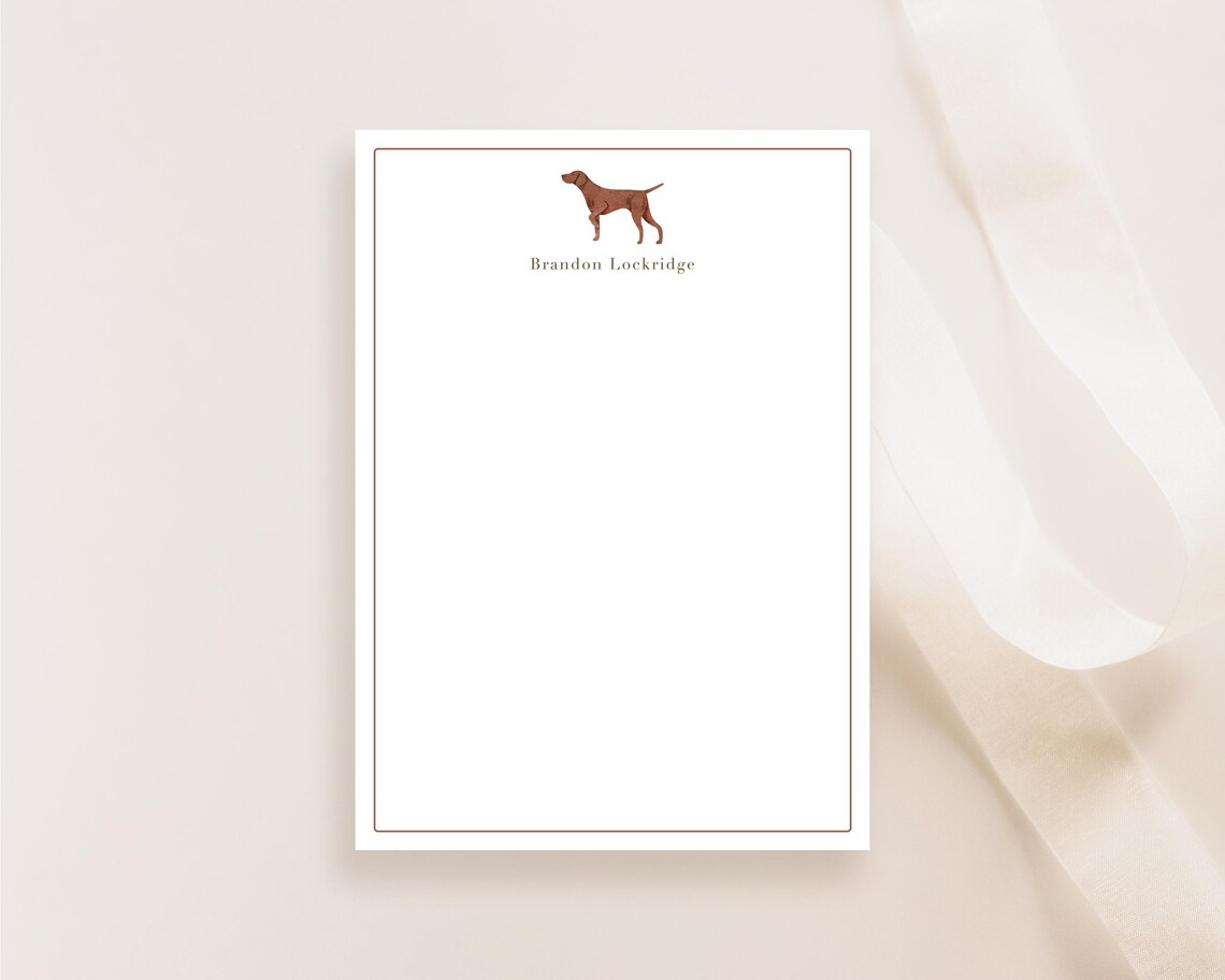 Personalized Brown German Shorthaired Pointer Stationery