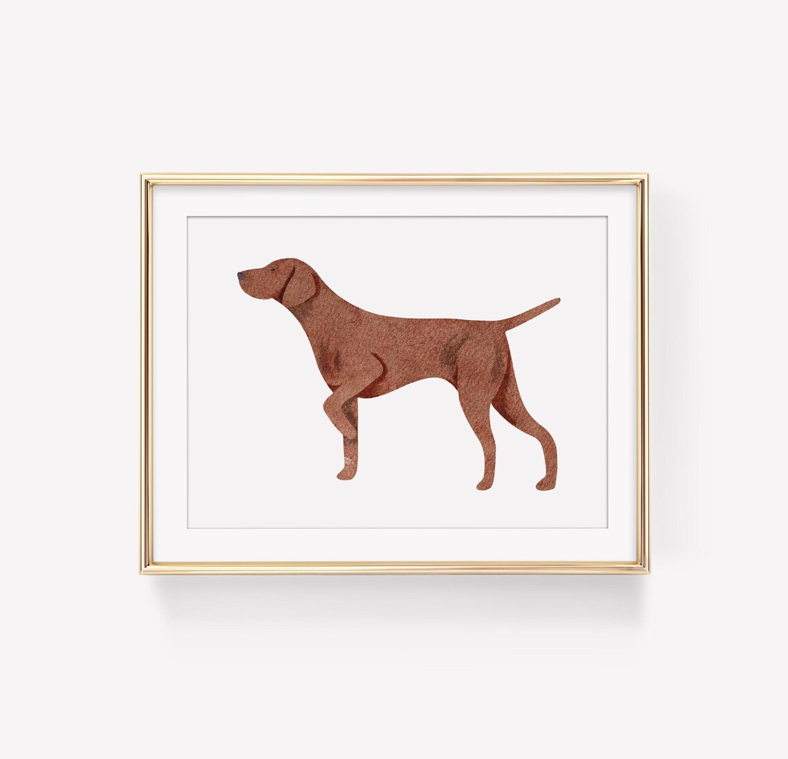 Watercolor German Shorthaired Pointer Art Print, Nursery Decor