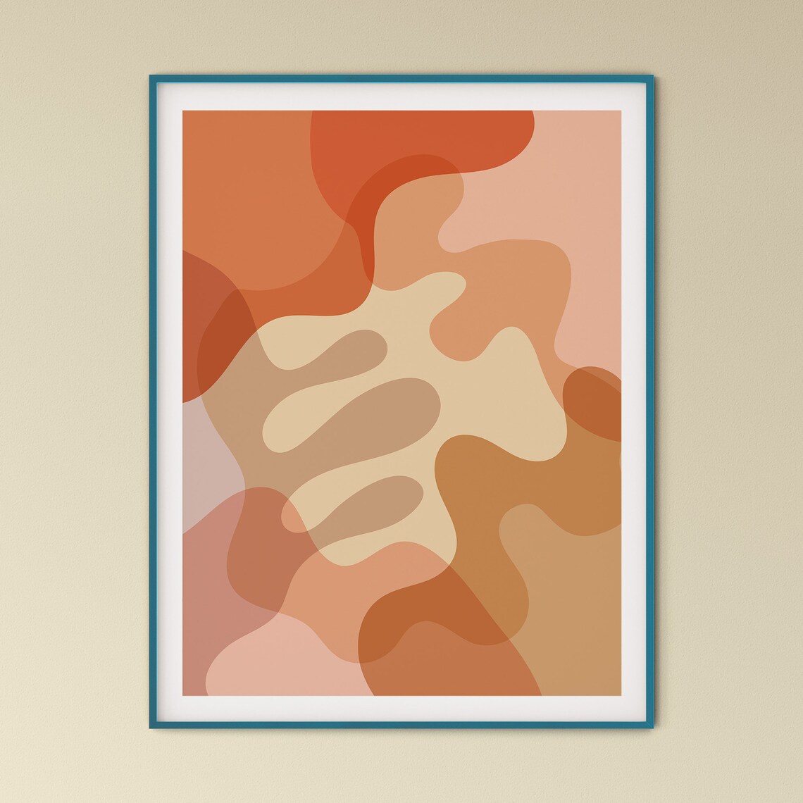 Fluid Abstract Art, Dynamic Warm Colors