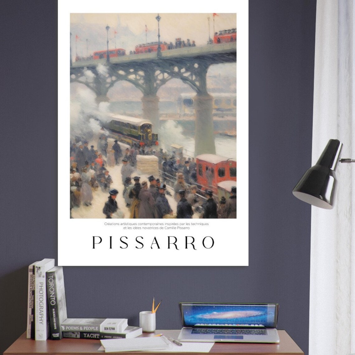 Pissarro Train Station, Museum Exhibition Poster