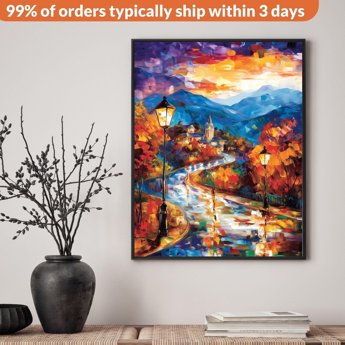 Blue Ridge Parkway Travel Poster, Nightscape