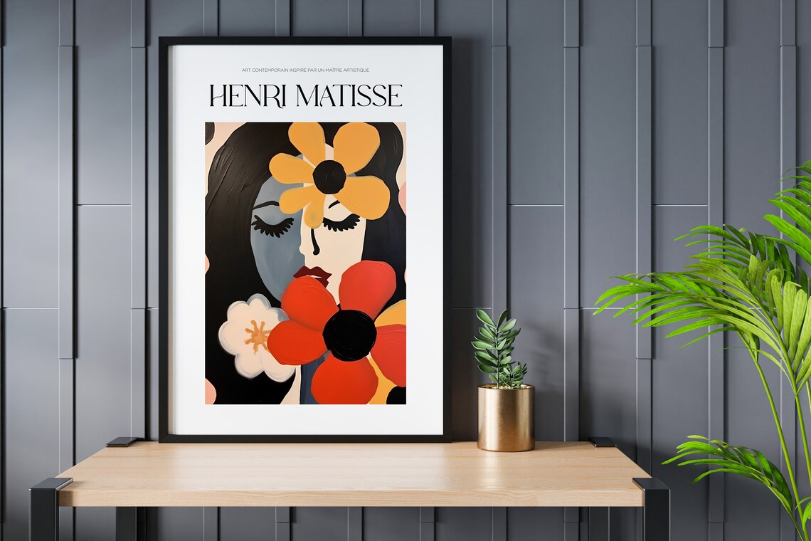 Henri Matisse Flower Portrait, Exhibition Poster