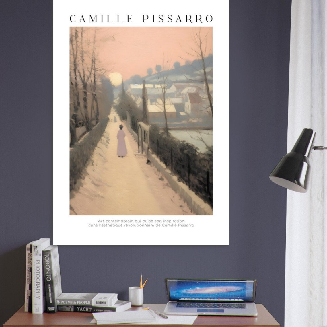Pissarro Winter Walk, Museum Exhibition Poster
