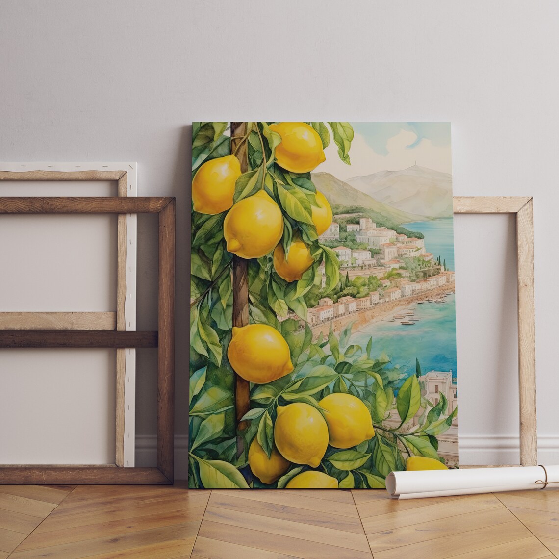 Amalfi Lemon Retro Travel Poster - Image 2