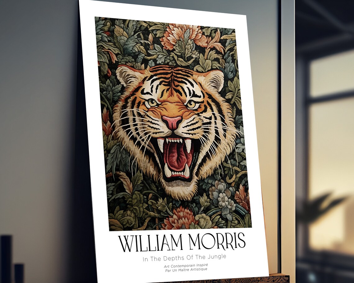 William Morris Tiger, Jungle Museum Poster