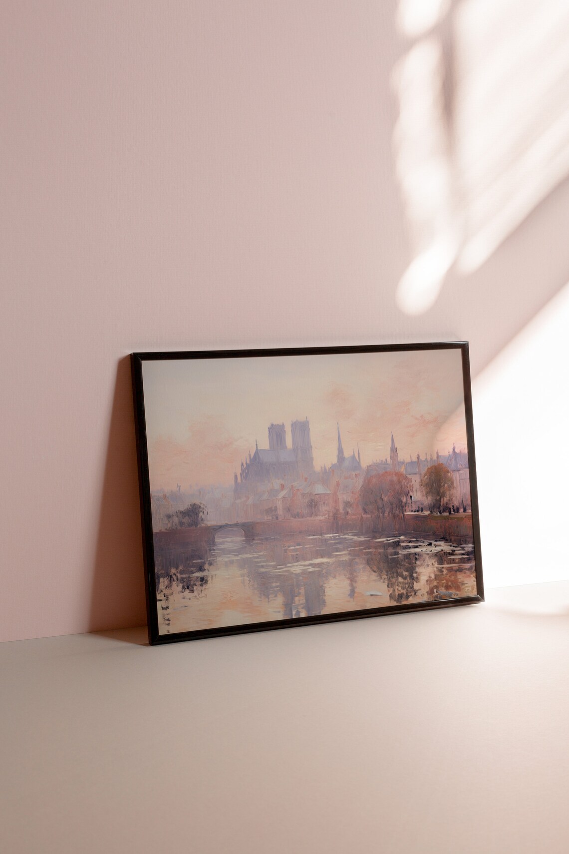 Serene Monet Watercolor Landscape, Poster Print - Image 2