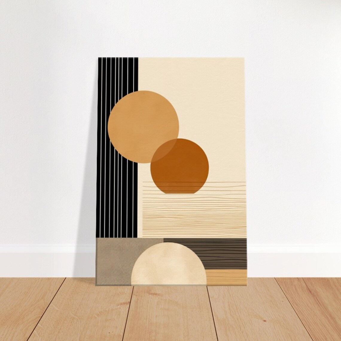 Geometric Mid Century Modern Boho Wall Art - Image 2