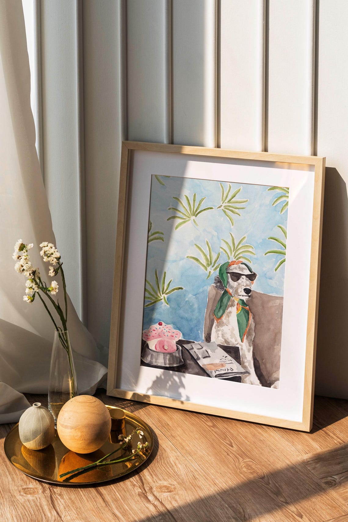 Sunglasses Dog Art Funny Dog Art Print Dog Portrait Gift For Dog Lover Dog Poster Dog Nursery Art - Image 3
