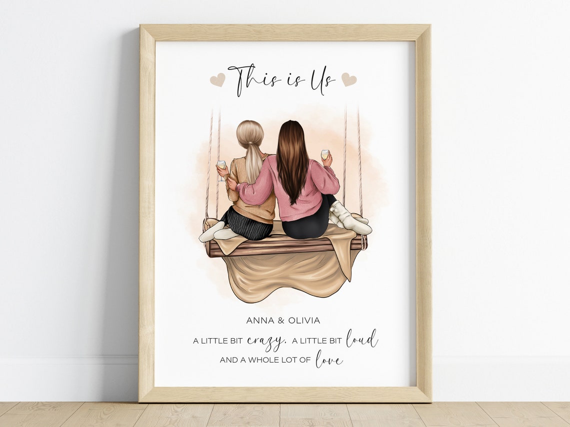 Personalized This Is Us Two Best Friends on Swing Quote Poster - Image 2