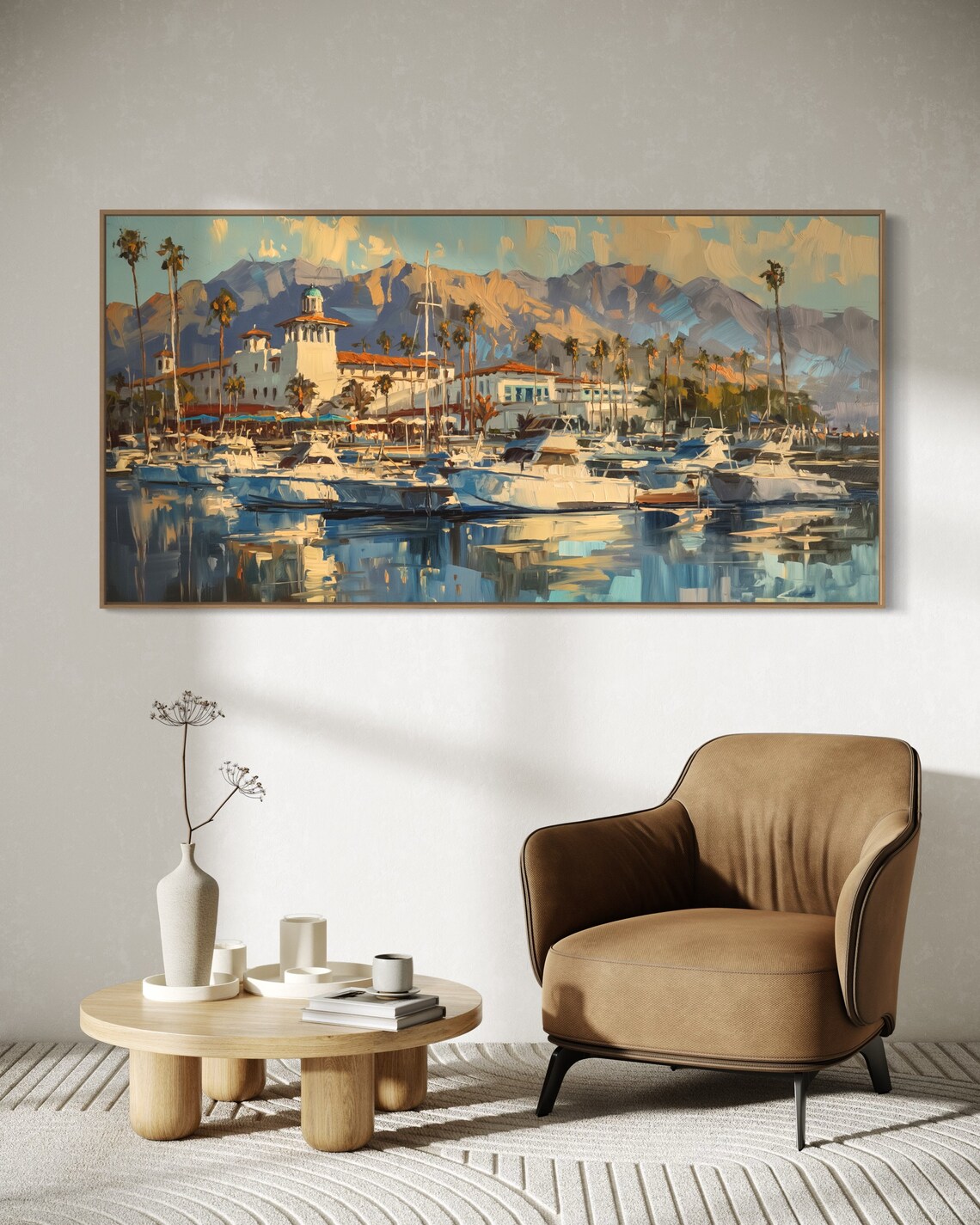 California Marina Harbor Sailboats Golden Sunset Water View Poster - Image 2
