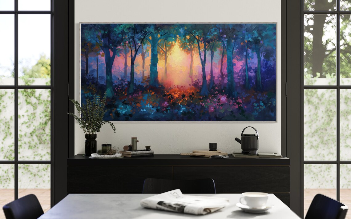 Magical Forest Wall Art Print, Abstract Fantasy - Image 5