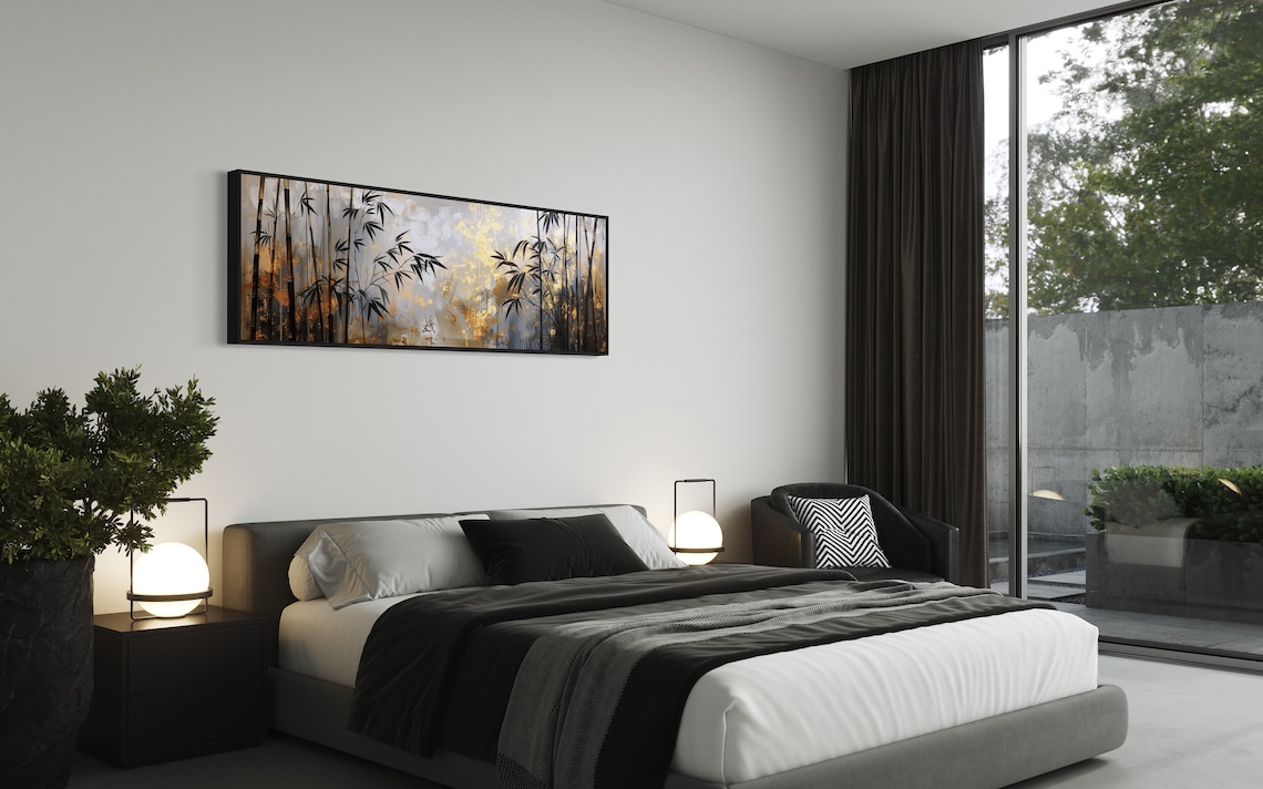 Zen Bamboo Panorama, Feng Shui Beach House Art Print - Image 3