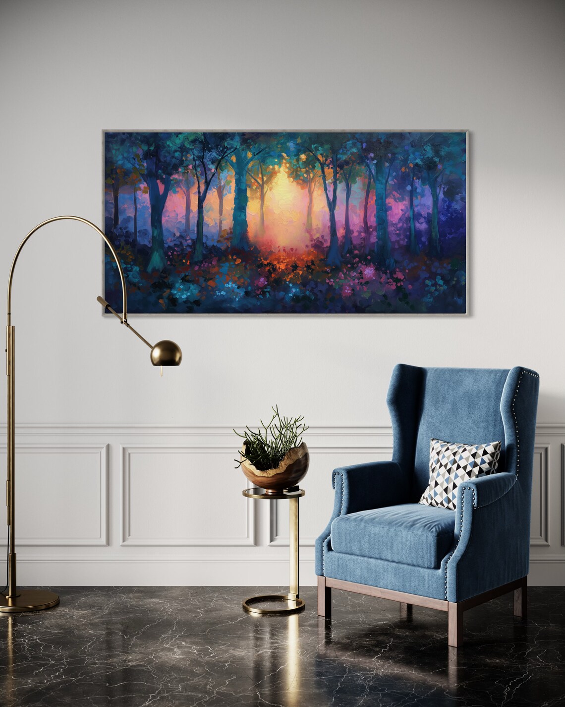 Magical Forest Wall Art Print, Abstract Fantasy - Image 2