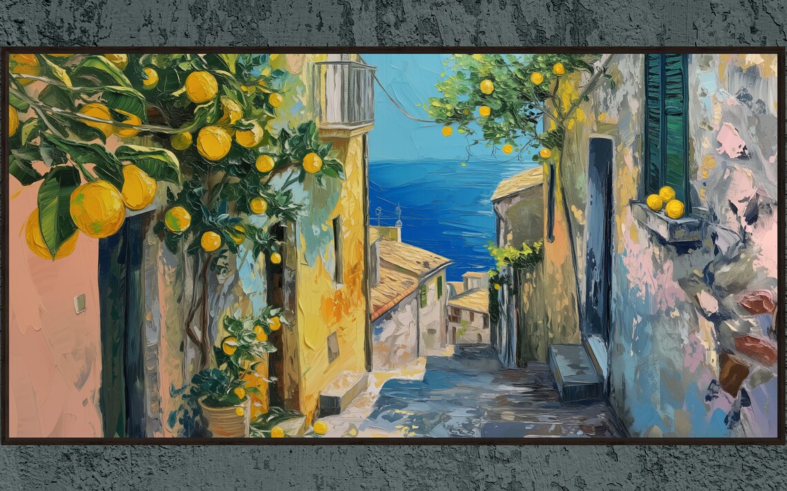 Amalfi Lemon Tree Travel Poster, Mediterranean Decor - Image 5
