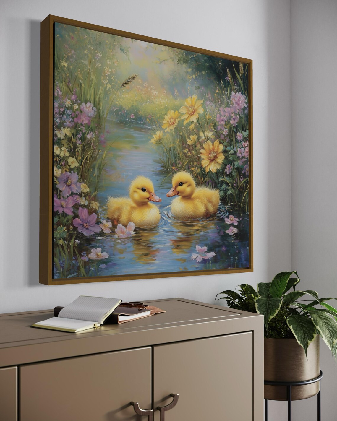 Adorable Duckling Whimsical Nature Print - Image 4