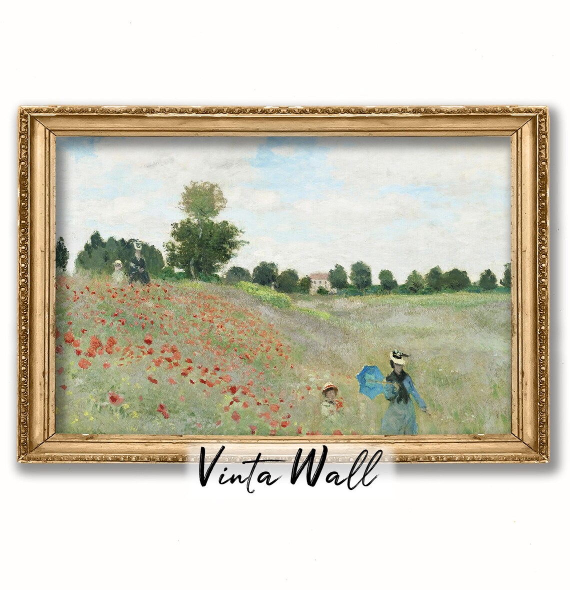 Claude Monet Poppies Field with Parasol Impressionist Masterpiece Poster - Image 3