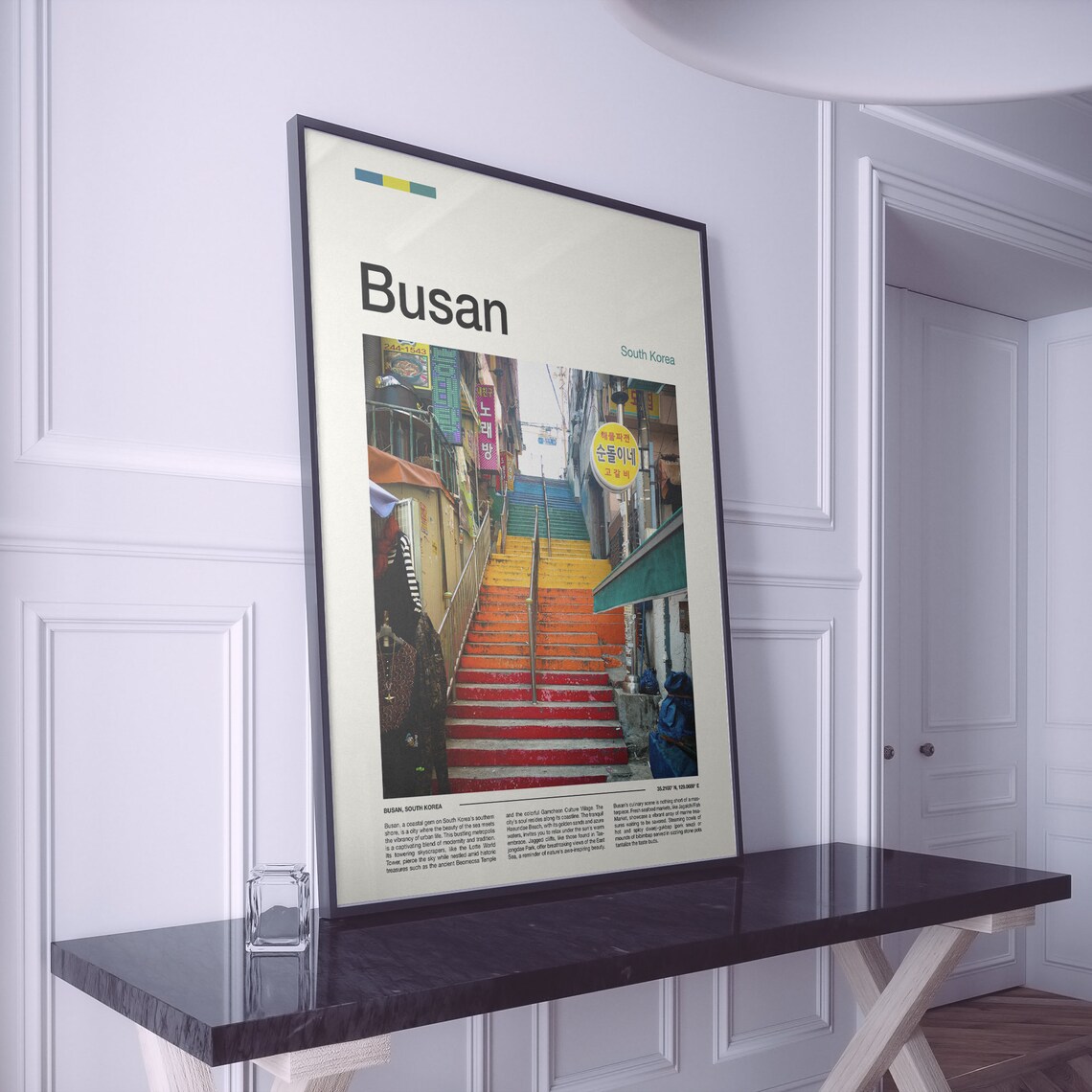 Busan South Korea Rainbow Stairs Street Signs Culture Art Poster - Image 2