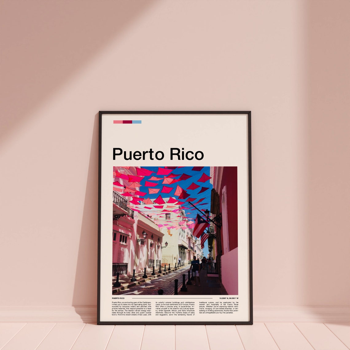 Puerto Rico Print Puerto Rico Poster Puerto Rico Wall Art Puerto Rico Art Print Puerto Rico Photo - Image 3