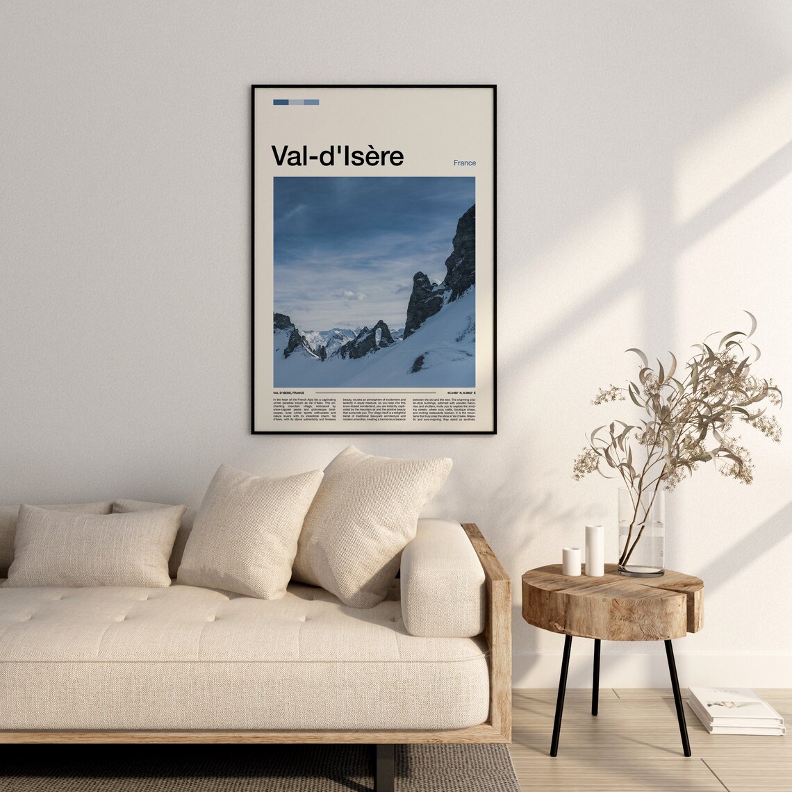 Val-dIsere French Alps Ski Resort Winter Snowy Peaks Travel Poster - Image 3