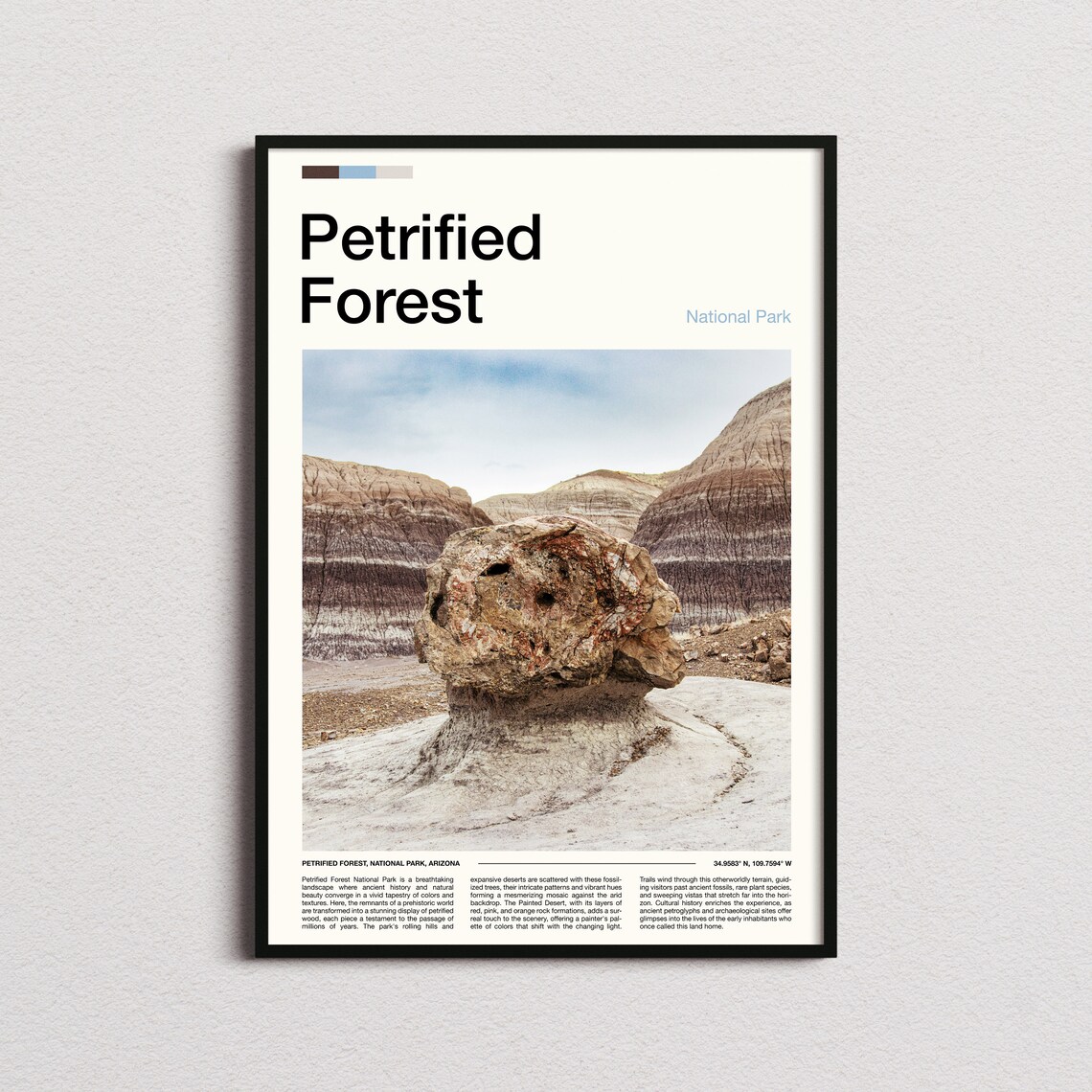 Petrified Forest National Park Petrified Log Badlands Photo Poster