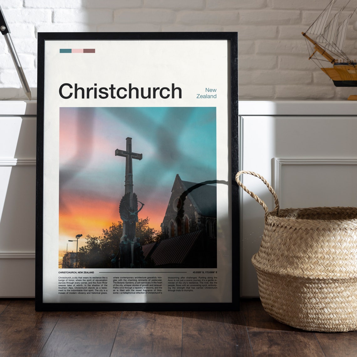 Christchurch Print Christchurch Poster Christchurch Wall Art New Zealand Art Print Christchurch Photo Travel Poster Traveler Gifts - Image 5