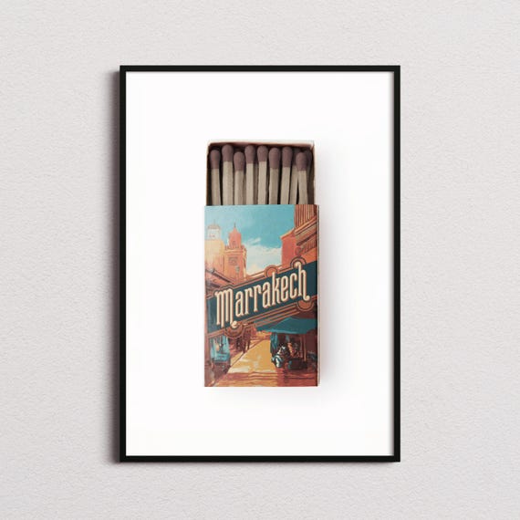 Marrakech Matchbox Print Marrakech Print Marrakech Poster Marrakech Wall Art Marrakech Art Print Marrakech Gifts