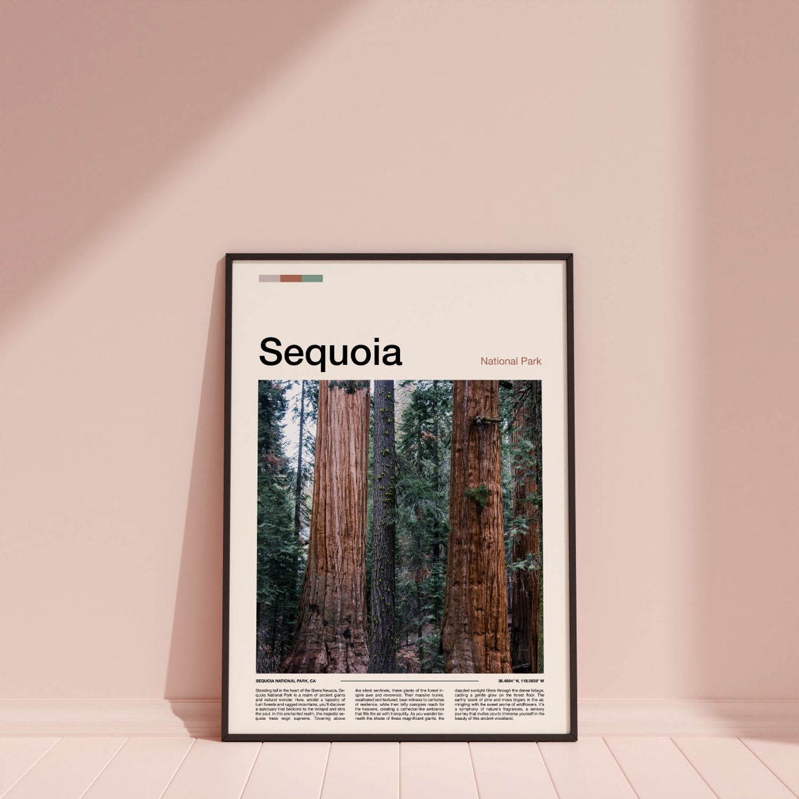 Sequoia National Park California Giant Redwood Trees Forest Poster - Image 4
