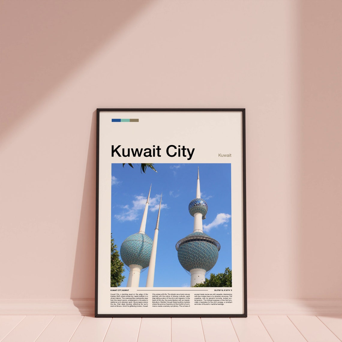 Kuwait City Print Kuwait City Poster Kuwait City Wall Art Kuwait Art Print Kuwait City Photo Travel Poster Traveler Gift Travel Gifts - Image 4