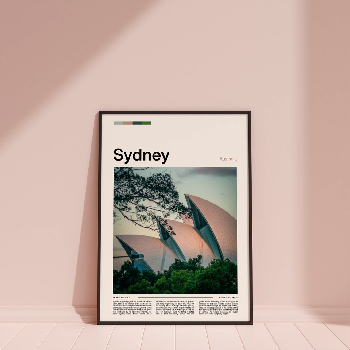 Sydney Australia Opera House Icon Sail Roof Architecture Poster - Image 4