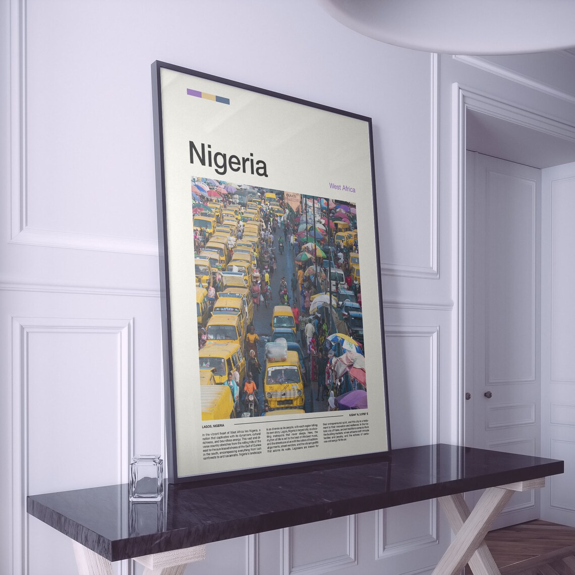 Nigeria West Africa Lagos Street Market Minimalist Photo Poster - Image 2